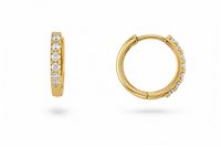 Boucles d'oreilles Femme in Or Zircone CERCHIETTI 6 ZIRCONI